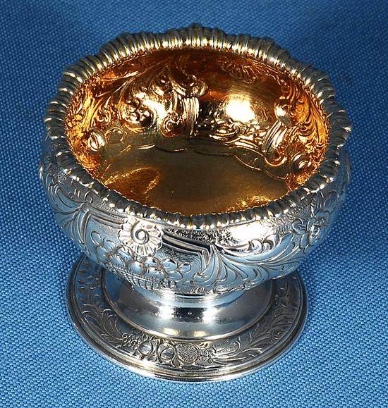 A set of four large George III silver table salts, by Robert Hennell I, Height 60mm, weight 16oz/500grms